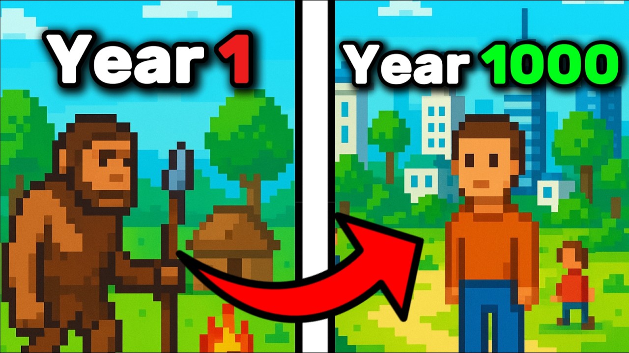 I Let Humans EVOLVE For 1000 YEARS In WorldBox!