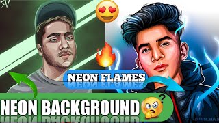 How to make NEON HD Background| How to make neon Flames| Like Tejas Illustrator| Prince Editz screenshot 1