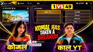 Komal Ne Mujhe Chhod Diya 💔 | Breakup Story 😭 | Sorry Koma | Free Fire Gameplay#FreeFire#KaalYT screenshot 2