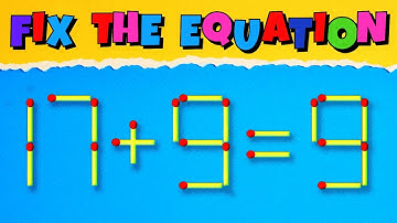 Only A GENIUS Can Fix These Equations By Moving only 1 Stick 🧠 #braingames #puzzles