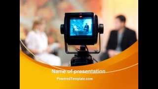 Television Studio PowerPoint Template by PoweredTemplate.com