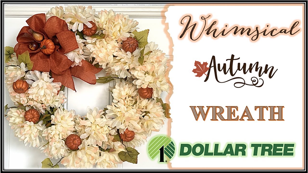 WHIMSICAL SUMMER INTO FALL DOLLAR TREE WREATH🍂FALL DIYS 2020🍂FALL DECOR IDEAS🍂HIGH END DIY