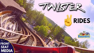 Two Rides on Twister roller coaster at Knoebels