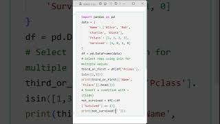 04 Using isin and Inverting Conditions in Pandas with Boolean Indexing