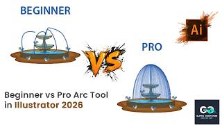 Beginner vs Pro Arc Tool in Illustrator 2026 #Shorts #viral #trending #youtubeshorts