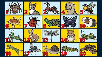 Counting 1 to 20 | Learn to Count Numbers | Learn Names of 20 Animals with Glitter & Googly Eyes