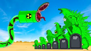 Rescue SPIDER GODZILLA &amp; KONG From GIANT PYTHON - RADIATION : Who Will Win?| Godzilla Cartoon