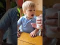 It's a blast from the past video. This was the first time Lucas tasted coffee and really enjoyed it.