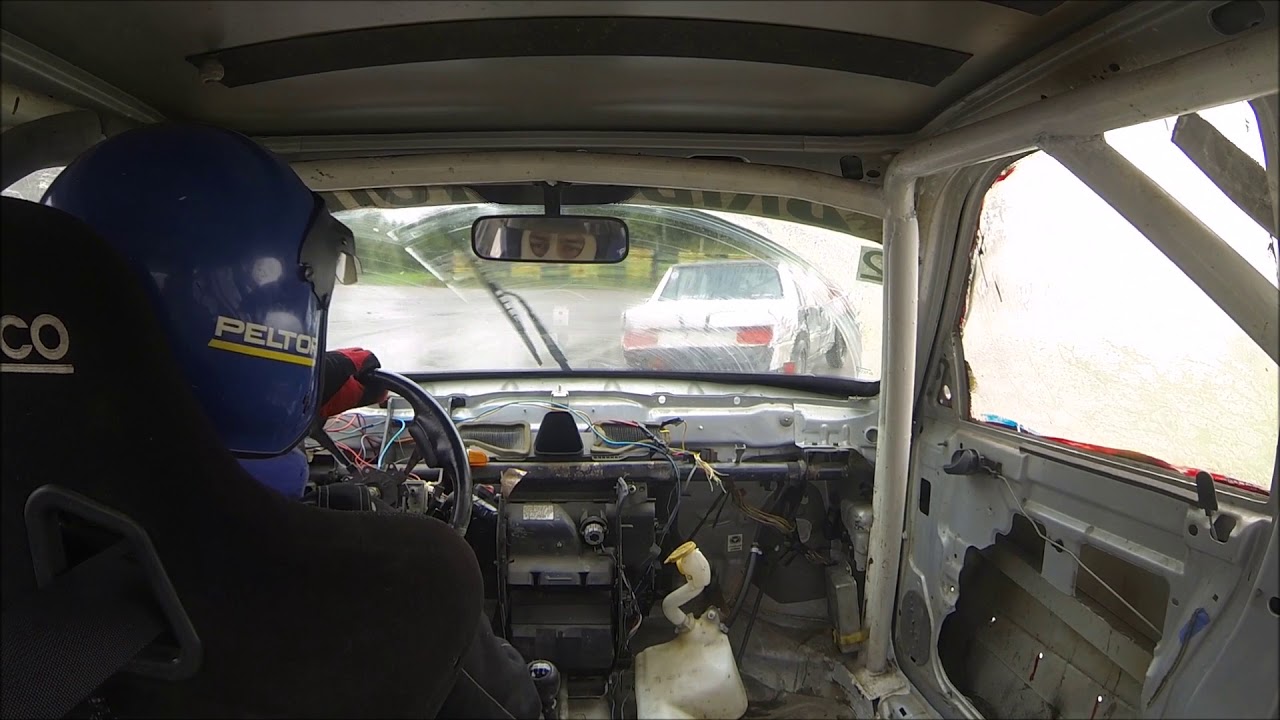 Folkrace incar crash / rullning Anders Wallin Storfors MK Heat 2 Höstracet 2017 MK Team Westom