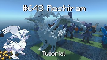How to build a Pokémon reshiram statue in Minecraft (Tutorial)
