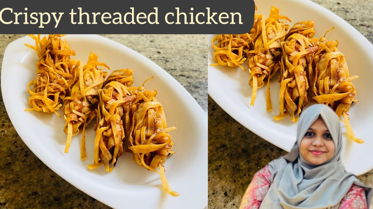 Threaded Chicken Ramadan series 🌙 ~ crispy threaded chicken ~ iftar snacks ~ kaztuber ...