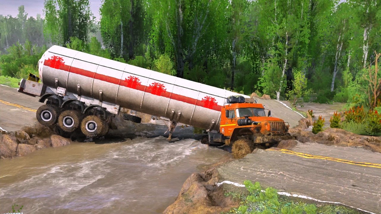 IMPRESSIVE RECOVERY! Fuel Tanker Transport AVOIDS Muddy Disaster