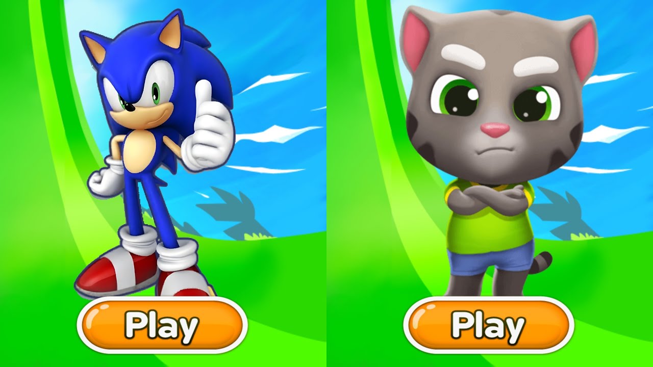 Sonic Dash Vs Talking Tom gold run - Movie Sonic Vs All Boss Zazz Egman ...