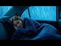 Soft Rain on Car Roof During Midnight Hours for Stress Relief and Sleep