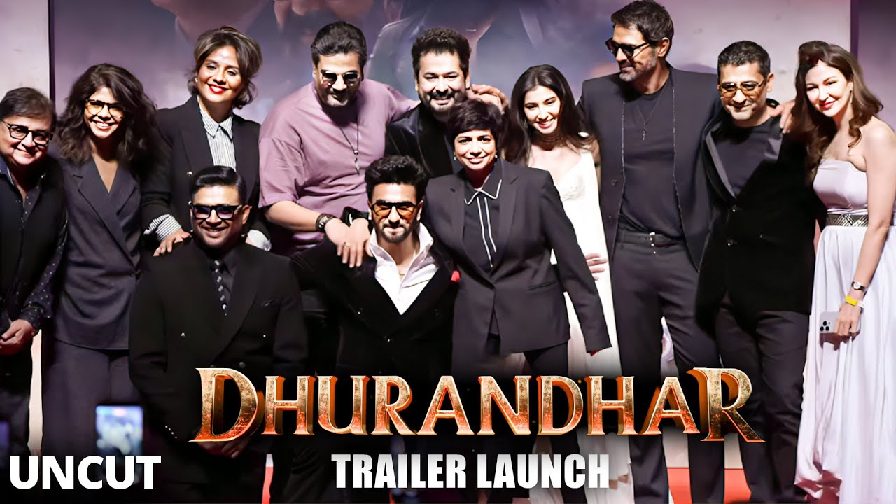 UNCUT Dhurandhar Trailer Launch: Ranveer Singh, Sanjay Dutt, Akshaye Khanna, Madhavan & Arjun Rampal