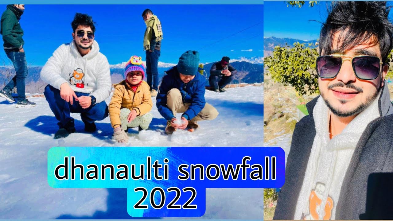 Dhanaulti snowfall 2022 || Snowfall in danaulti and Massoorie 😍| धनौल्टी भयंकर बर्फ़बारी 😍🌧