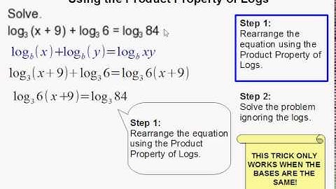 How to Solve a Logarithmic Equation with Common Bases Using the Product Property of Logs