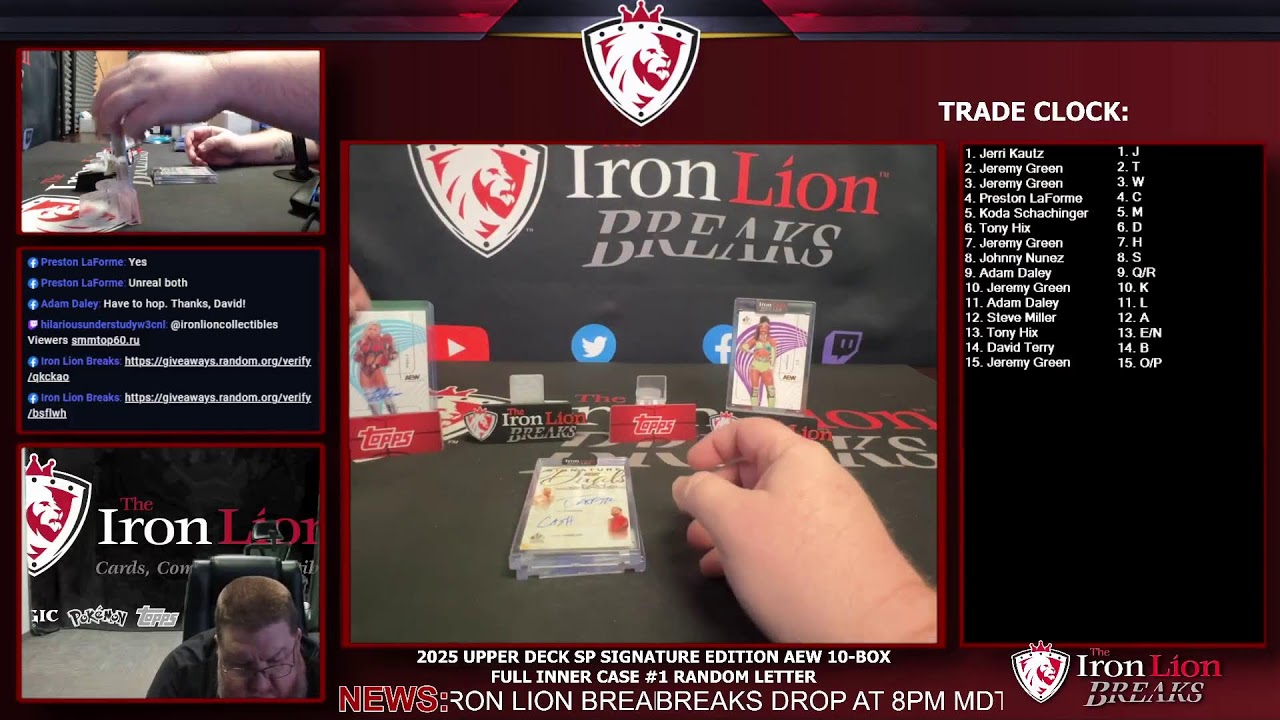 2025 Upper Deck SP Signature Edition AEW 10-Box Full Inner Case #1 Random Letter