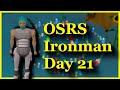 Old school runescape  my first ever ironman day 21 progress osrs