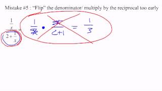Mistake 5 Simplifying Complex Fractions Incorrectly