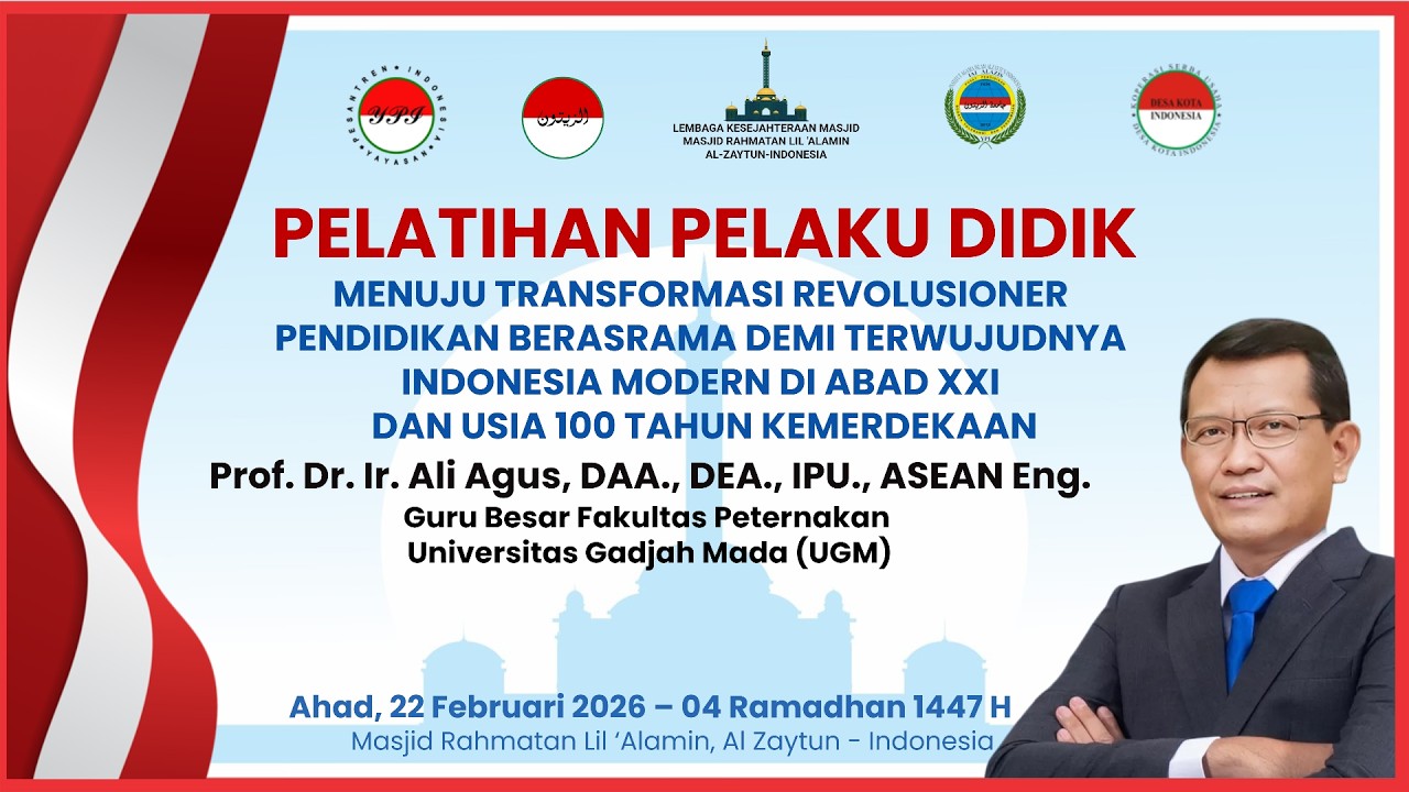PELATIHAN PELAKU DIDIK KE - 38 | Prof. Dr. Ir. Ali Agus, DAA., DEA., IPU., ASEAN Eng.