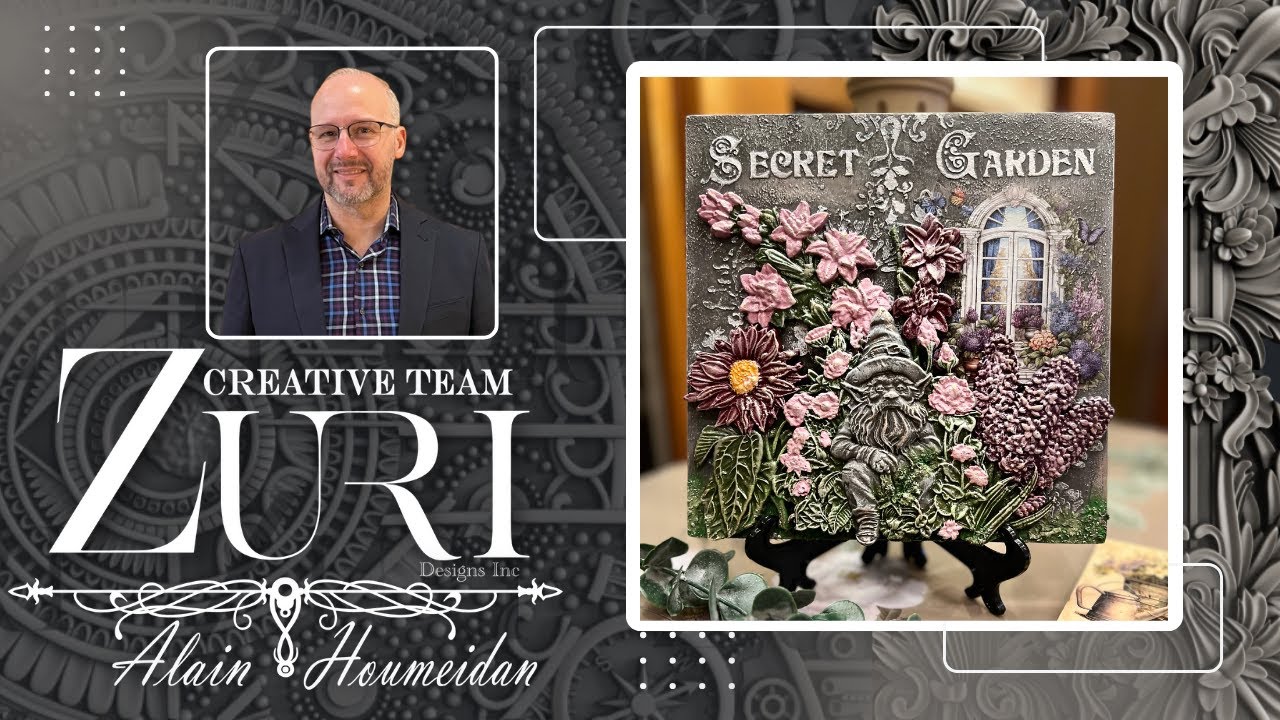 Zuri Designs Gnome Plaque by @alain.redesigns  #designwithzuri #mixedmedia #zurimoulds