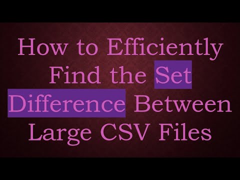 How to Efficiently