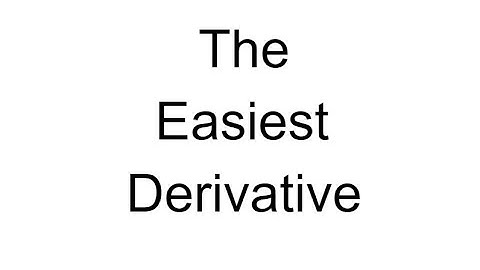 The Derivative of a Constant is Zero