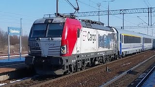 Przelot 383 067 EP Cargo z IC GEDANIA przez stację Opalenica   miły maszynista