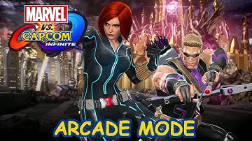 Marvel vs Capcom infinite Arcade Mode with Black Widow & Hawkeye