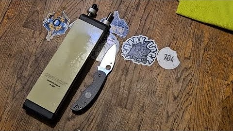 Sharpening s30v on the Cheefarcuut vitrified diamond stones spyderco Sage 5 edc knife in cpm s30v 