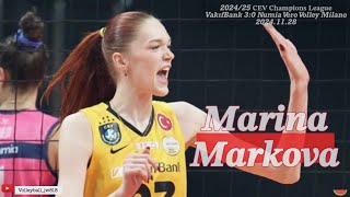 Marina Markova Vakifbank Istanbul Vs. Numia Vero Volley Milano Cev Champions League Volley 2025