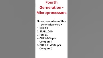 Fourth Generation of Computer #microprocessor #generationofcomputer #ict #computerknowledge