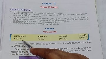Ch 3 Three friends, Part 1,Class 2, English Reader