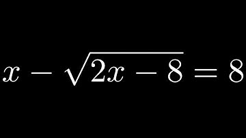 #8. Solve the Equation with One Radical and Check your Answer