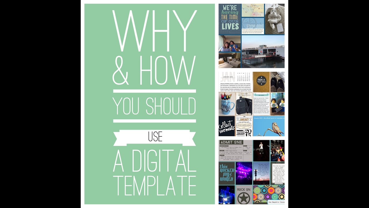 Why and how to use a digital scrapbook template YouTube