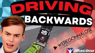 Driving the Wrong Way iRacing | Funny Nascar Racing Game Crash Video screenshot 3