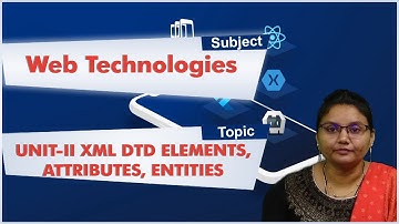 LEC15| Web Technologies| UNIT-II XML DTD ELEMENTS, ATTRIBUTES, ENTITIES By Dr.N.Shirisha