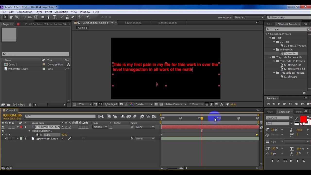 Adobe After effects Typewriter sound and effects YouTube
