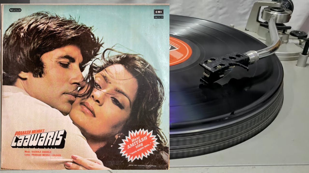 Apni To Jaise Taise From Laawaris Song by Kishore Kumar Playing On LP Vinyl Record