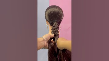 Easy Braided Ponytail Hairstyle!! #shorts #youtubeshorts #hairstyle #hair #braids #hairstyles