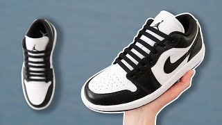 HOW TO BAR LACE NIKE AIR JORDAN 1 LOW | How To Lace Jordan 1 (BEST WAY!)