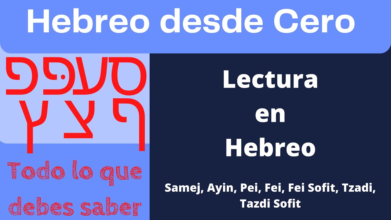 CURSO DE HEBREO para principiantes CLASE 6 Leer en Hebreo