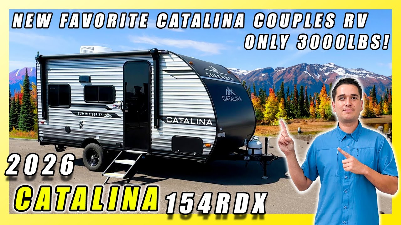 2026 CATALINA 154RDX COUPLES TRAVEL TRAILER IS LIGHTWEIGHT, ONLY 19FT, & OVERALL A PERFECT LAYOUT!