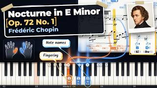 How to Play Nocturne in E Minor, Op. 72 No. 1 - Frédéric Chopin | Piano Tutorial (Intermediate)