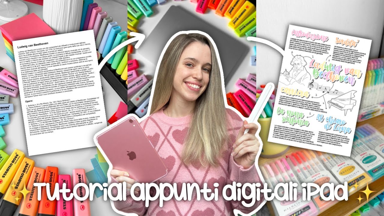Tutorial appunti digitali iPad / Tablet Android 🩷✨ (GoodNotes, KiloNotes)