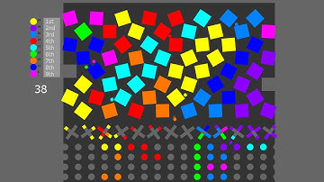 The Paintball 9 Colors Marble Run Race ASRM in Algodoo