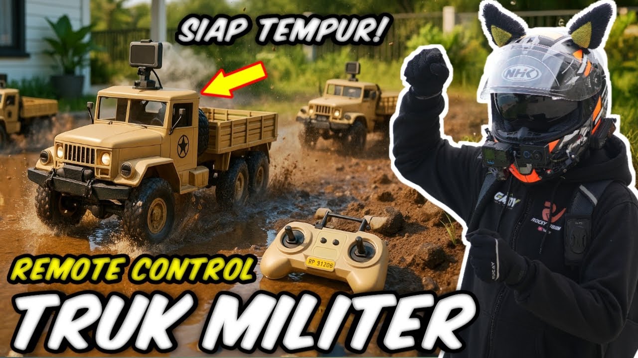 BELI RC TRUK MILITER TERBESAR SIAP TEMPUR | WPL B16