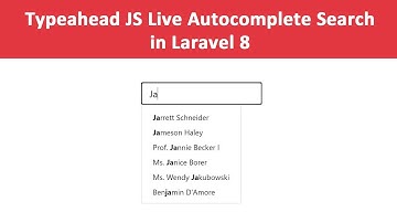 Typeahead JS Live Autocomplete Search in Laravel 8