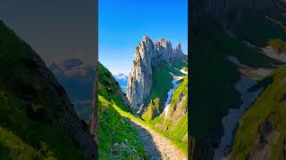 🌍 Швейцария🇨🇭Швенде-Рюте.Живописный перевал Заксер Люкке в Аппенцелльских Альпах.#travel